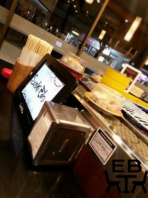 The iPad ordering system at the table.