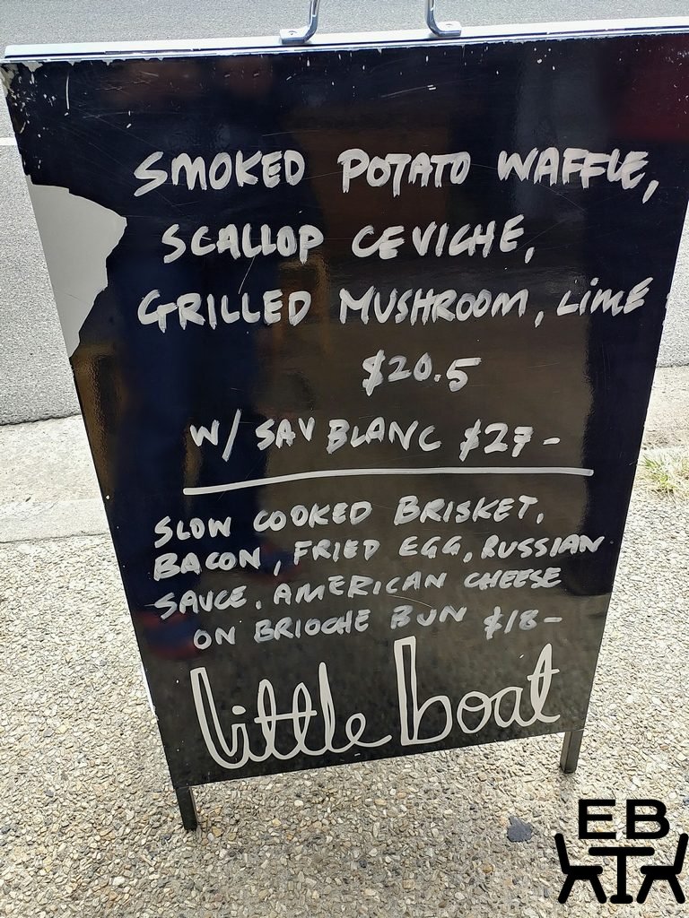little boat espresso sign