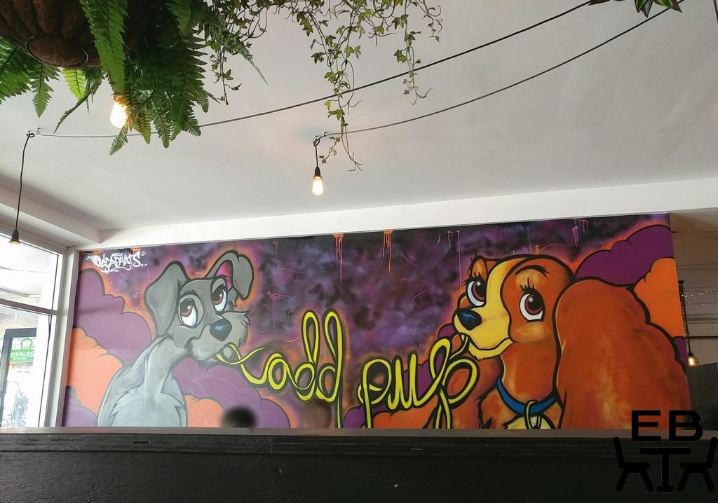 todd and pup mural