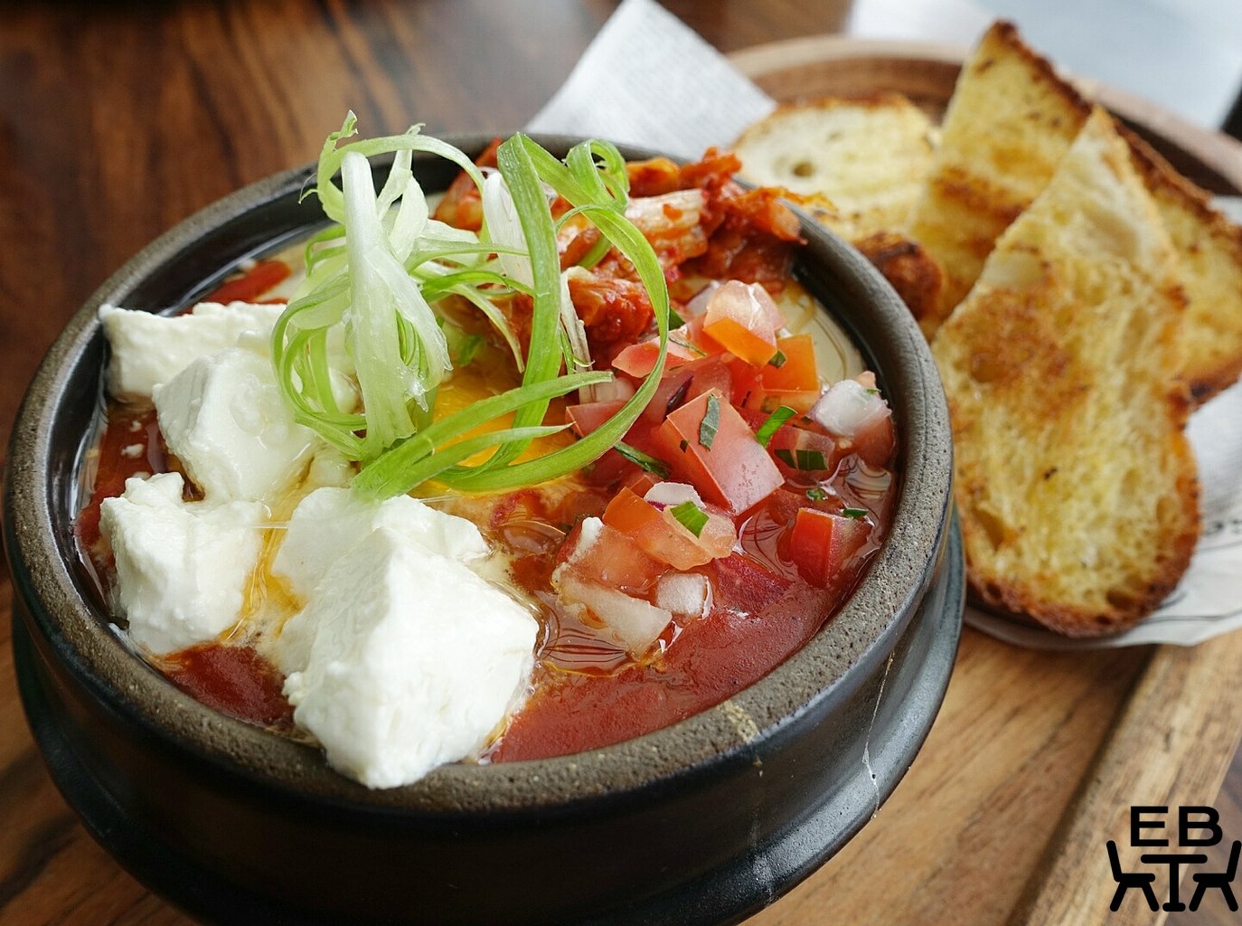 cafe scenario kimchi shakshuka